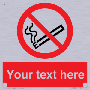 Custom No E-cigarettes / Vaping Sign
